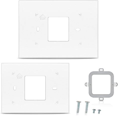 electrical box thermostat steel plate|honeywell home thermostat wall plate.